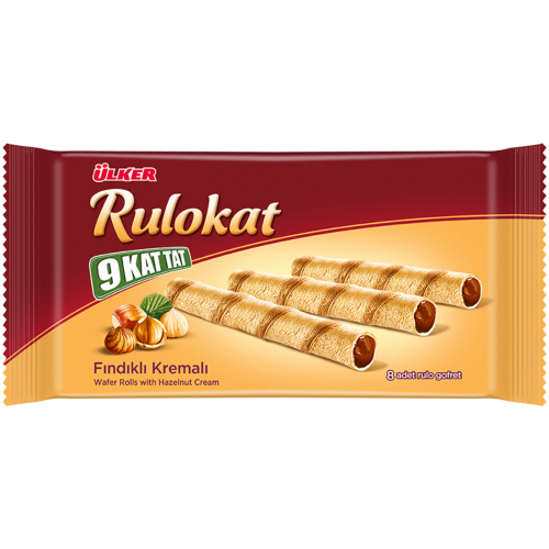 Ulker Rulokat Wafer Rolls with Hazelnut Cream