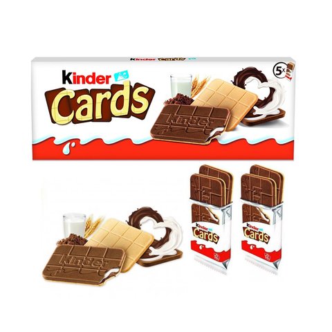 Kinder Cards Wafer Biscuits with Creamy Milk Cocoa